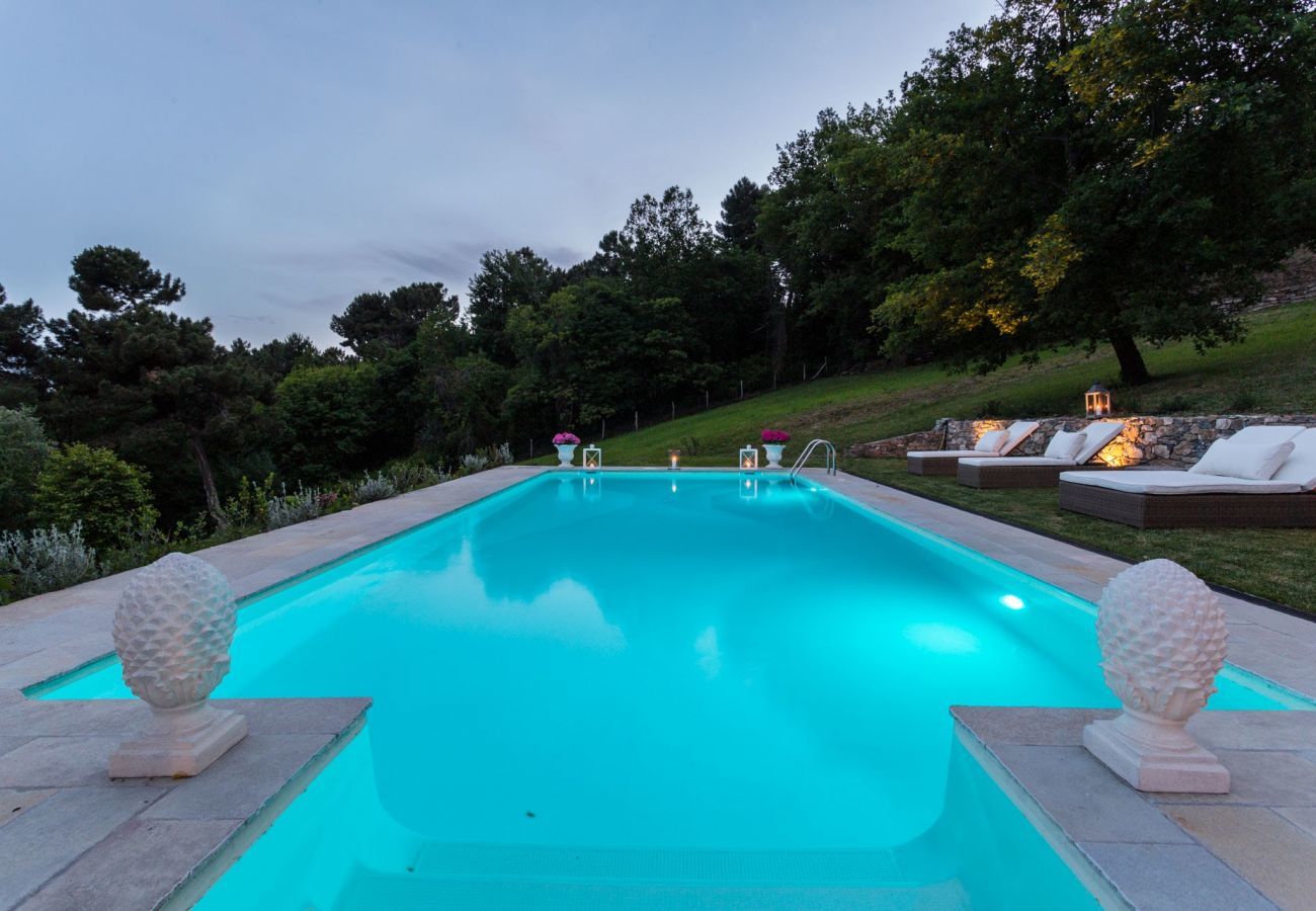 Villa a San Concordio di Moriano -  Agriturismo panoramico appartato con piscina privata, aria condizionata, immerso nella natura!