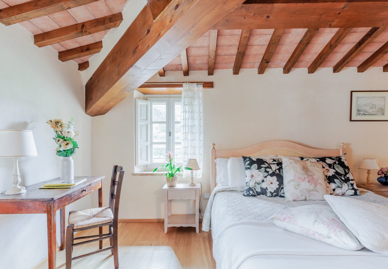 Villa a Pieve di Compito - Dimora delle Camelie, a traditional stylish stone farmhouse with garden on the hills of Compitese between Lucca and Pisa