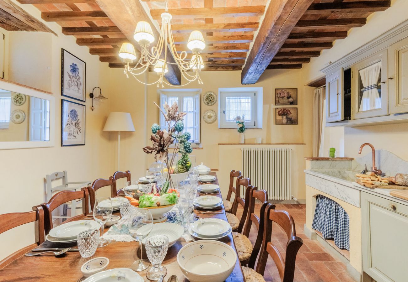 Villa a Pieve di Compito - Dimora delle Camelie, a traditional stylish stone farmhouse with garden on the hills of Compitese between Lucca and Pisa