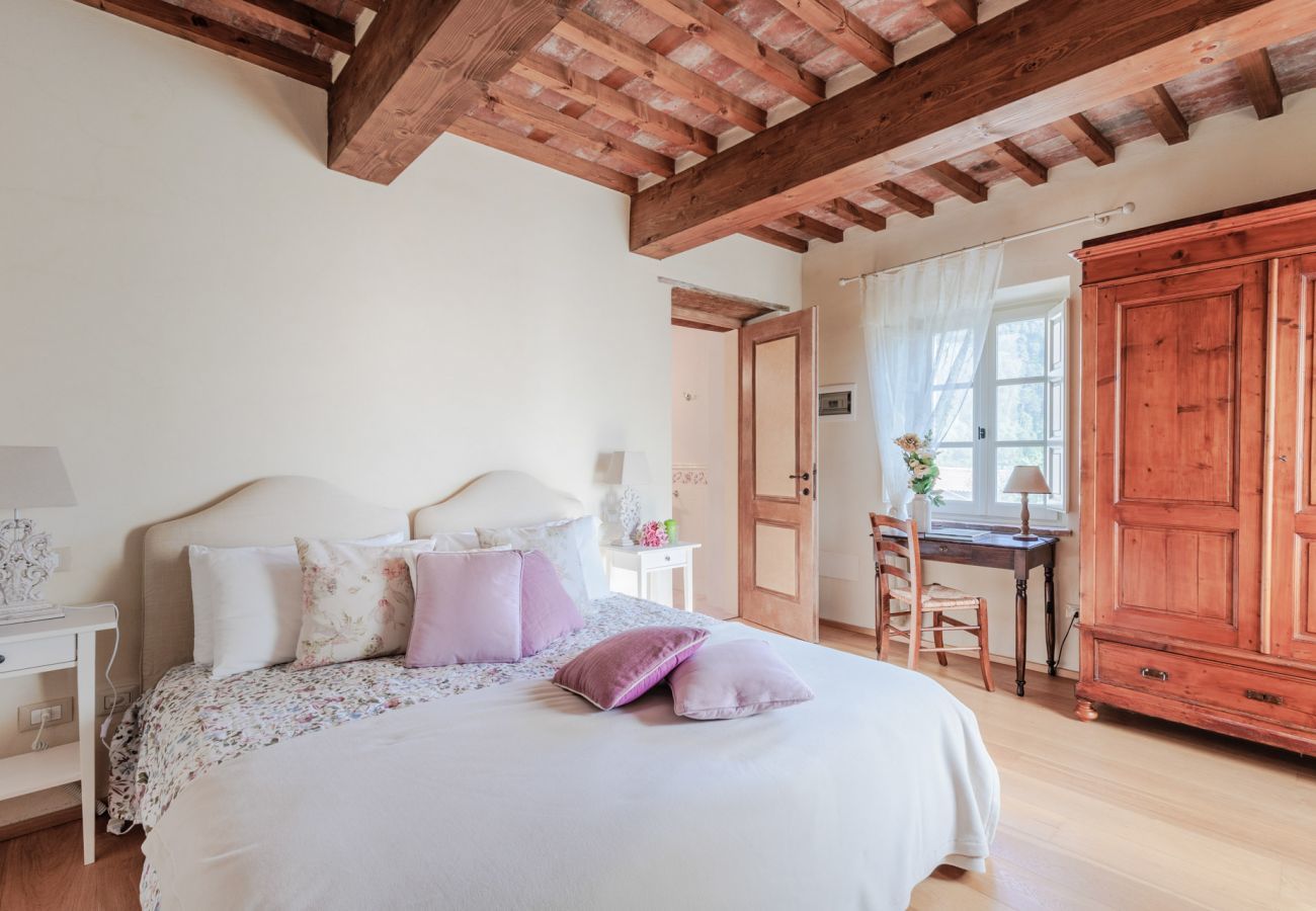 Villa a Pieve di Compito - Dimora delle Camelie, a traditional stylish stone farmhouse with garden on the hills of Compitese between Lucca and Pisa