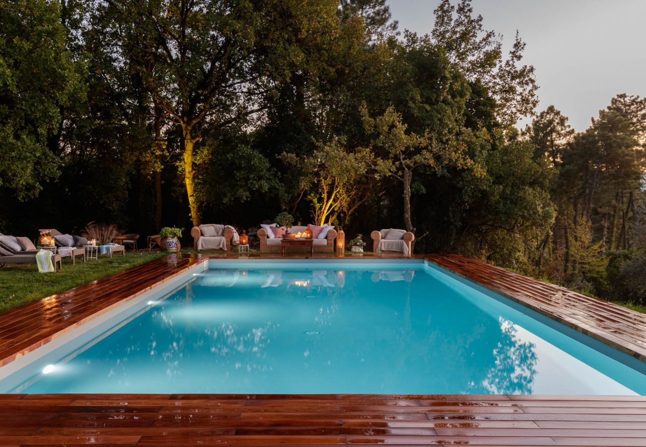 Villa in Capannori - Villa Lorena, a Family Vintage Home with Indoor Pool, Air Conditioning, Outdoor Pool, Fitness Room & Wifi