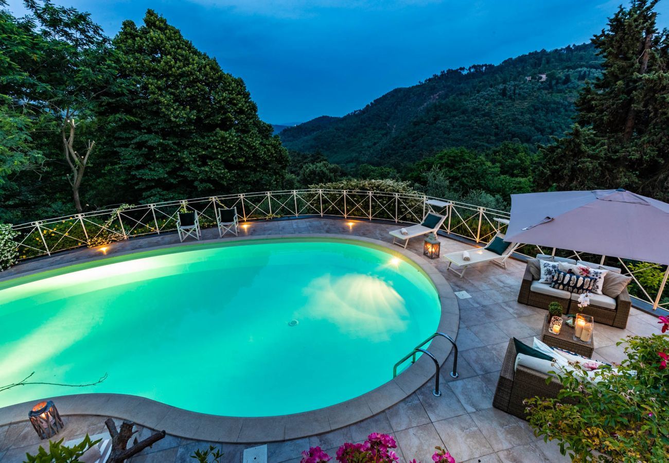 Villa in Camaiore - CASOLARE DEI COLLI Panoramic Private Pool, Lavish Interiors and a Gourmet Kitchen