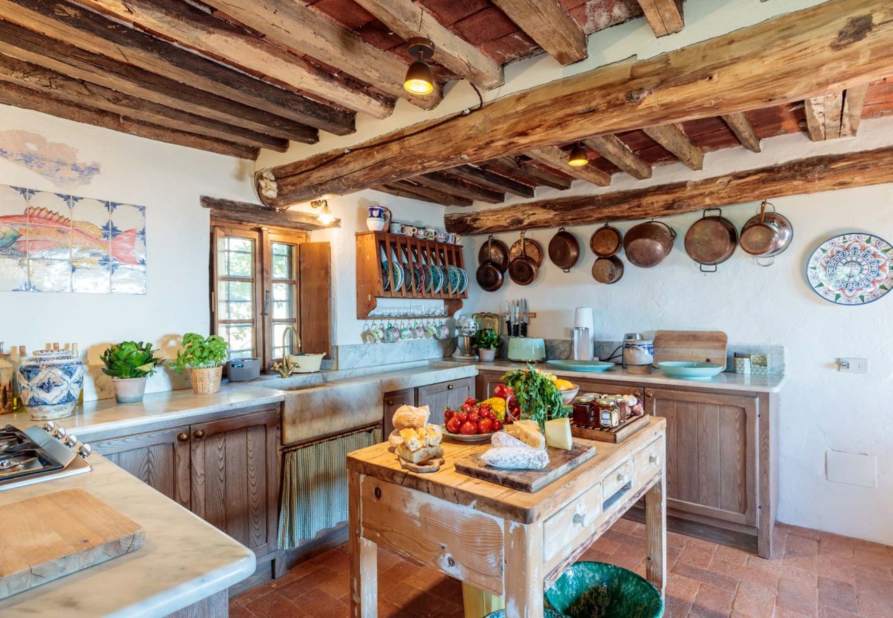 Villa in Matraia - Villa SunKiss: Traditional Stone Farmhouse Villa, Private Pool, Panorama and a Lot of Character in Lucca