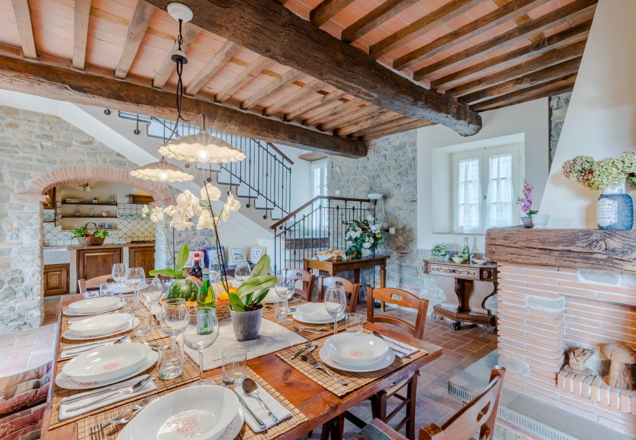 Villa in Lucca - Tuscan Fizz, a traditional Stone Farmhouse with Private Pool and Amazing View among the Vineyards in Lucca