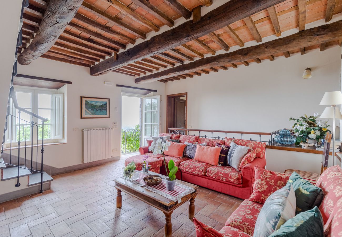 Villa in Lucca - Tuscan Fizz, a traditional Stone Farmhouse with Private Pool and Amazing View among the Vineyards in Lucca