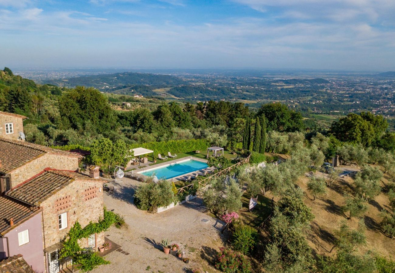 Villa in Lucca - Tuscan Fizz, a traditional Stone Farmhouse with Private Pool and Amazing View among the Vineyards in Lucca