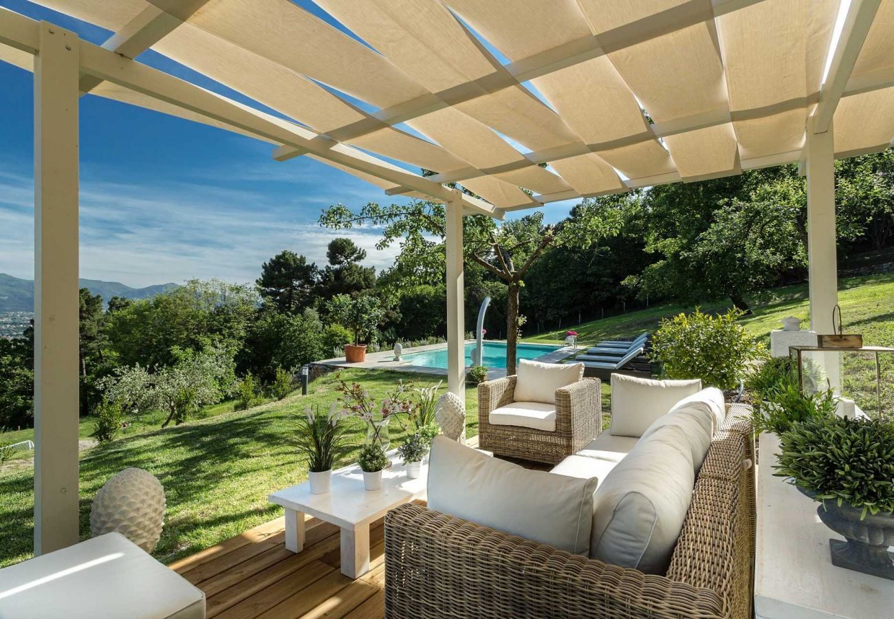 Villa à San Concordio di Moriano - Ferme panoramique isolée avec piscine privée, climatisation, Wifi dans la nature!